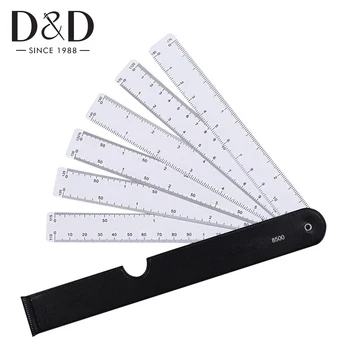

D&D Plastic Sewing Ruler Multi-Functional Fan Scale Ruler Dressmaker Clothing Measuring Metric Rulers DIY Sewing Accessories