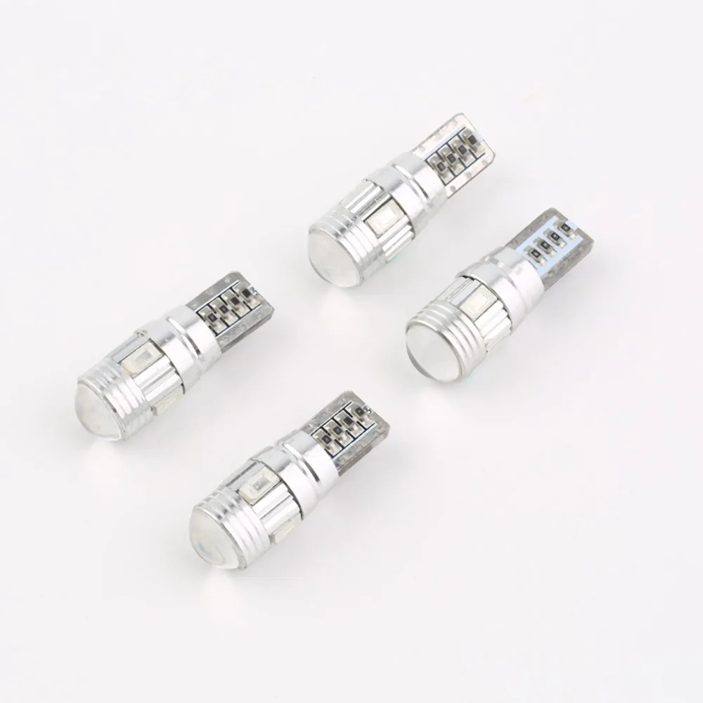 10X T10 501 W5W Автомобильная лампочка Sidelight без ошибок Canbus 6SMD светодиодный ксенон желтый встроенный резистор для предотвращения повторного мерцания
