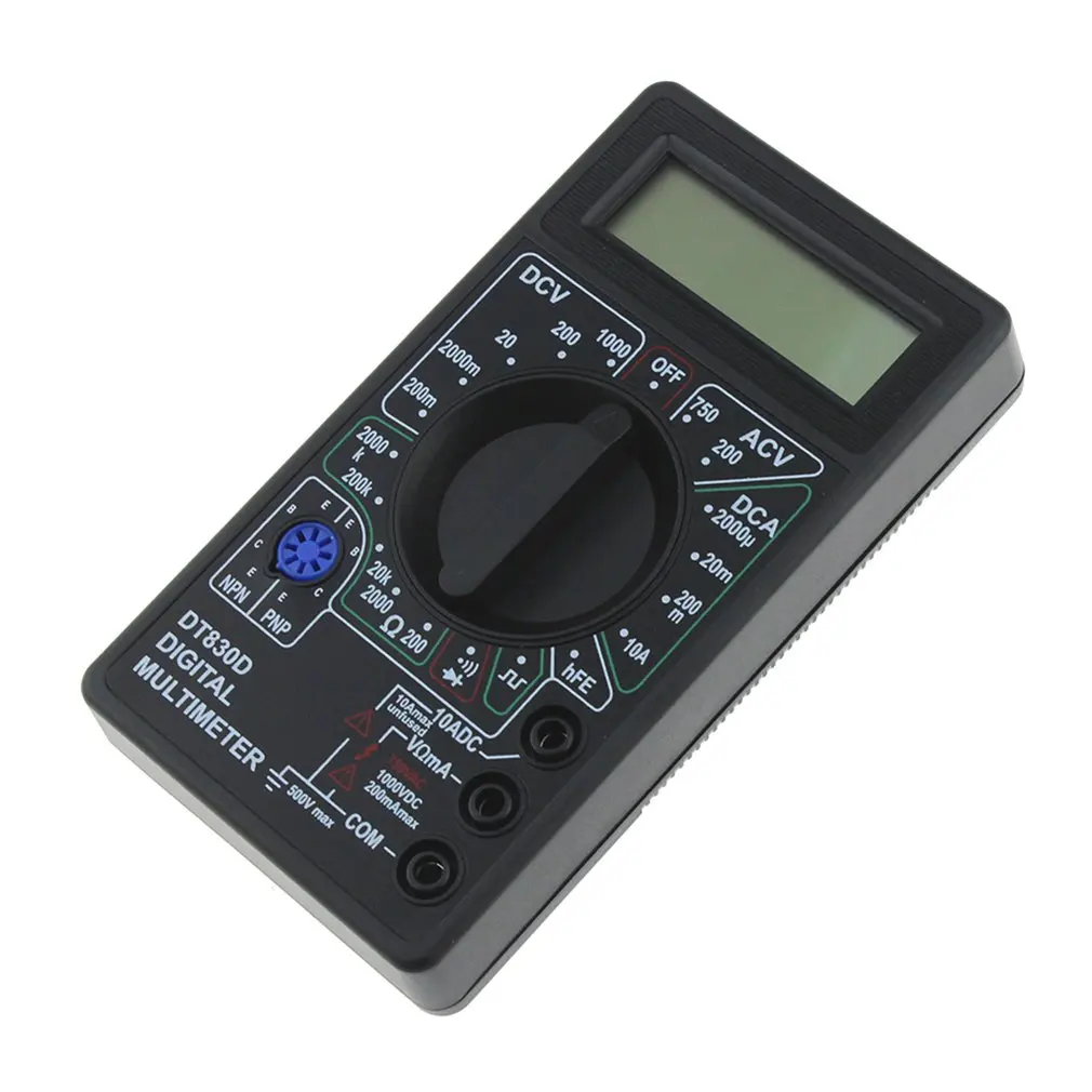 Цифровой мультиметр DT 830D Мини карманный 1999 отсчетов AC/DC Вольт Ампер Ом диод hFE