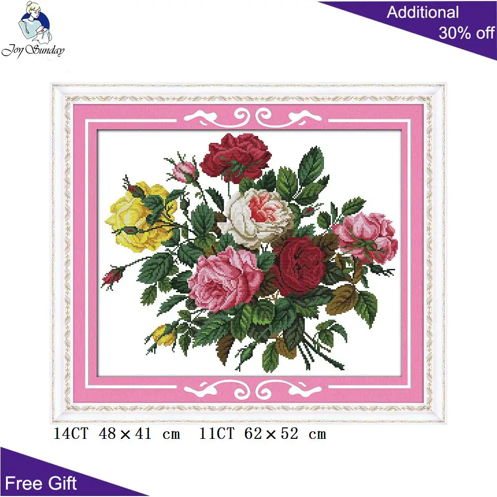 Набор для рукоделия Joy Sunday набор украшения дома из цветущих роз H164 H308 H521 H534|cross stitch