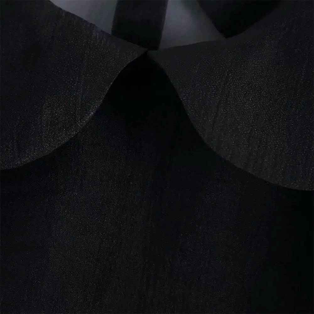 Осень 2019 женская новая рубашка с длинными рукавами и маленьким круглым отворотом