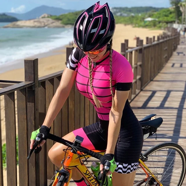 Mujer ciclismo mono triatlón para mujer bicicleta Jersey para