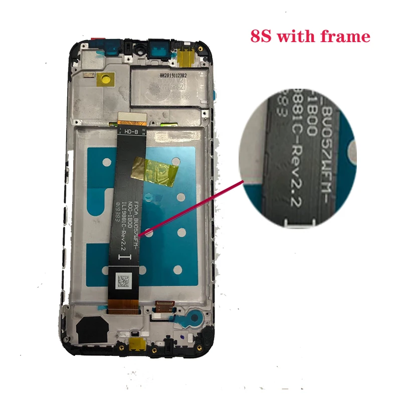 Original DISPLAY For Huawei Honor 8S KSE-LX9 KSA-LX9 LCD display Touch Screen Digitizer Assembly with frame Repair parts 