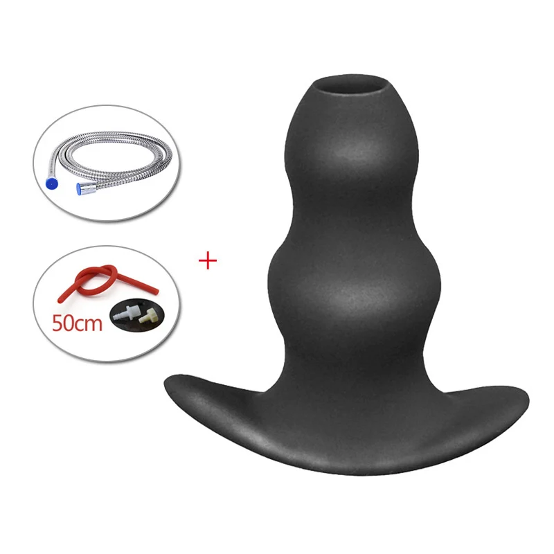 Modun Silicone Enlarge Anus Plug Toilet Enema Dilators Cilicon Anal Tube Ass Cleaner Douche Anal Plug Travel Bidet Buttplug