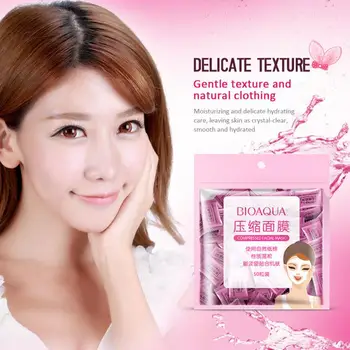 

Hot 50pcs/pask Compressed Face Mask Paper Disposable Cotton Facial Masks Papers For Skin Care DIY Women Makeup Beauty Tool