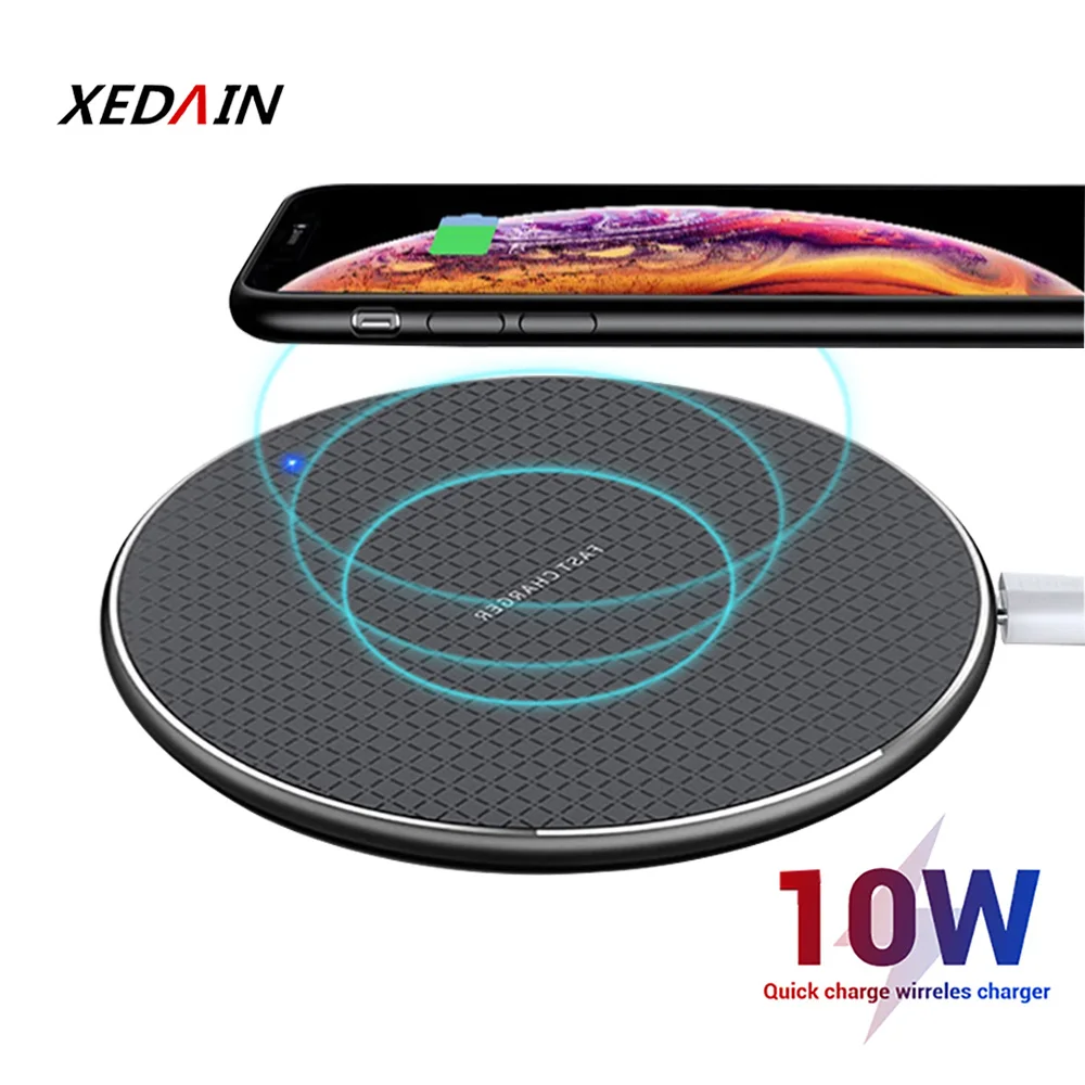 Беспроводное зарядное устройство Qi для Samsung Galaxy S8 S10 Xiaomi mi 9T Huawei P40 Nova 5T iPhone 12 11 Pro XS XR