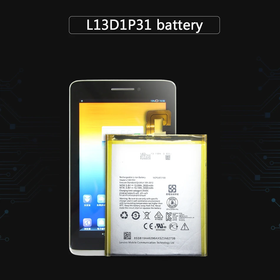L13D1P31 безопасный стабильный для Lenovo LePad Pad S5000 S5000-H планшет батарея L13D1P31 3550 мАч планшет батарея