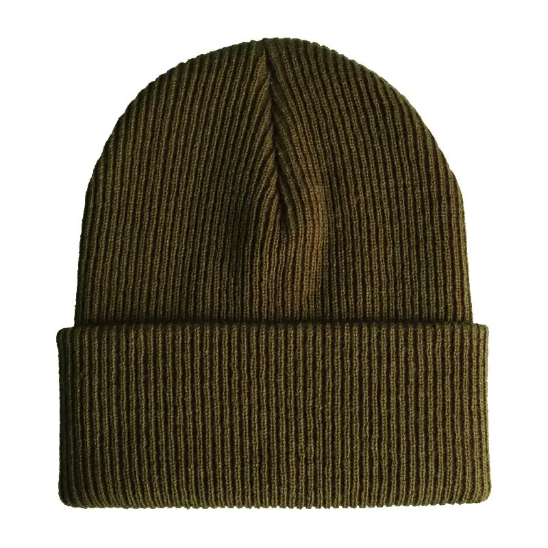 rolled up skully hat MYZOPER Knitting Solid Color Unisex Beanie Keep Warm Crimping Fashion New Hip Hop Stripe Winter Hat Skullies Beanies ski beanie