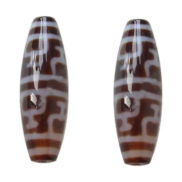 

Amulet Grade AAA Agate Natural Special Treasure Vase Tibetan Dzi Beads Oval 13x38mm Hole:Approx 2mm Free Shipping