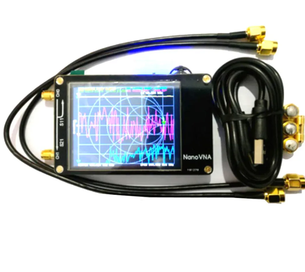 NanoVNA 5 дюймовый сенсорный ЖК дисплей HF VHF UHF UV Векторный анализатор сети 50 кГц 2 8 МГц