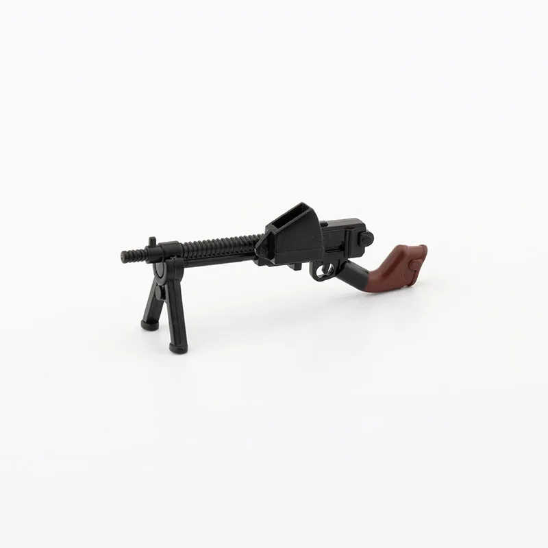 5/10 WW2 Soldiers Weapon Building Block Accessories Two-color Printing Machine Rifle Submachine Sniper Guns Military Bricks C238 4