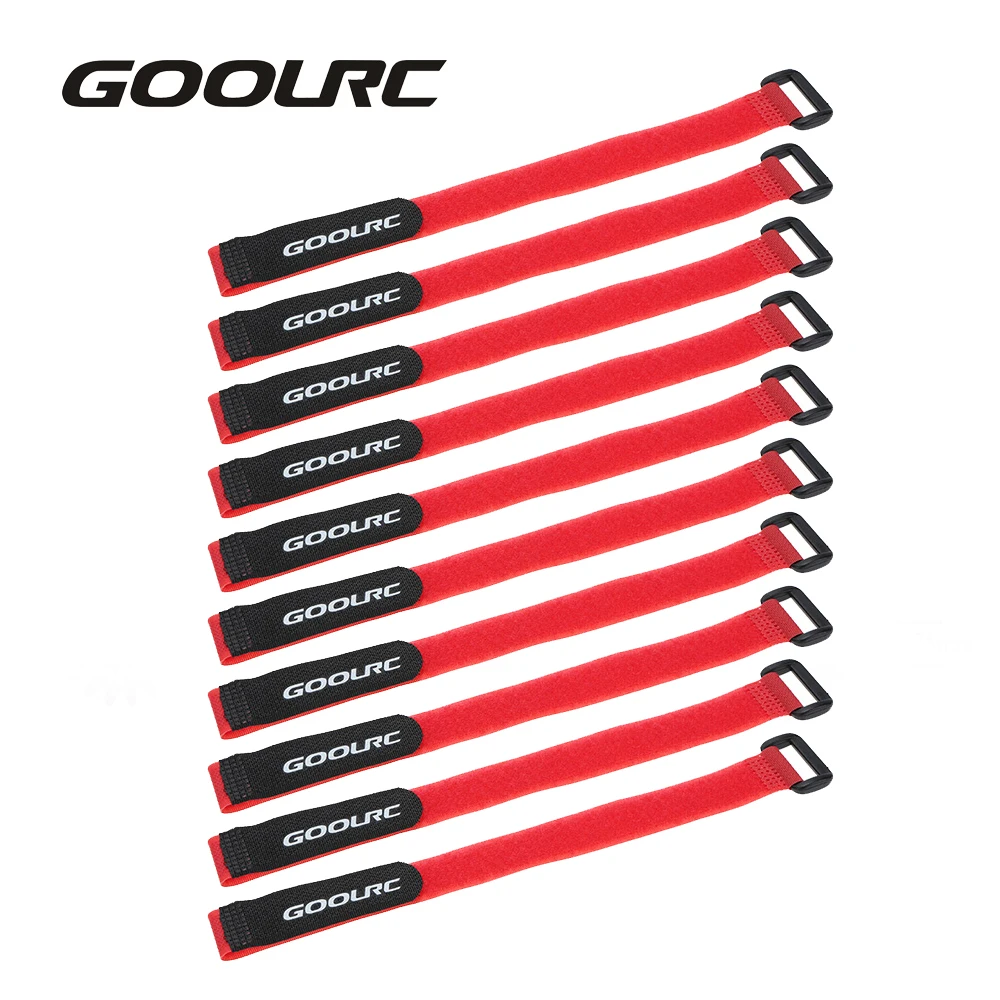 GoolRC10Pcs 285mm RC Drone Part Strong Battery Strap Antiskid Bands Belt for Cars Quadrupter Helicopter Airplane | Игрушки и хобби