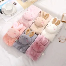 Модные зимние детские шарфы с милым кроликом из мультфильма; Детские теплые короткие шарфы для мальчиков и девочек; Детские шарфы с воротником