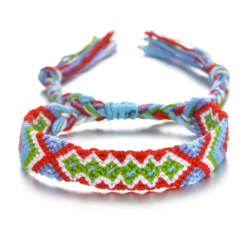 IYOE Богемия Этнические Ручной Работы многоцветная веревочная нить браслет для женщин геометрической формы, в стиле бохо тканые браслеты с подвесками Femme - Окраска металла: 23