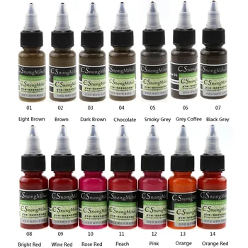 

Tattoo Ink Manual Tattoo Pigments Microblading Pigment Permanent Makeup Eyebrow Eyeliner Lip Embroidery Pigment 15ml Color Ink
