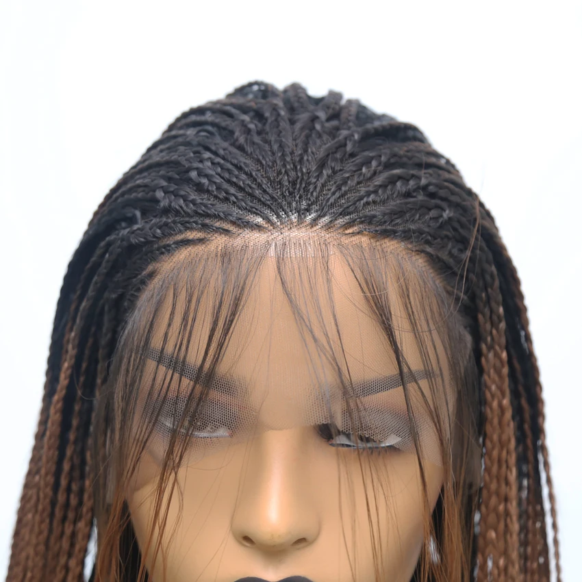 Charisma Braided Wigs Heat Resistant Hair Long Box Braided Wig Synthetic Lace Front Wig with Baby Hair For Black Women 13X3