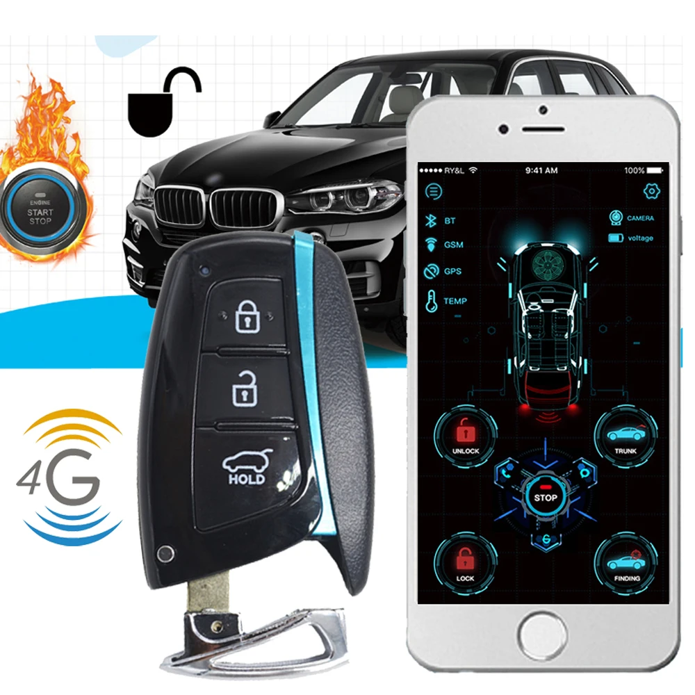cardot 4g mobile app alarm reminding remote start stop car engine gps control alarm system
