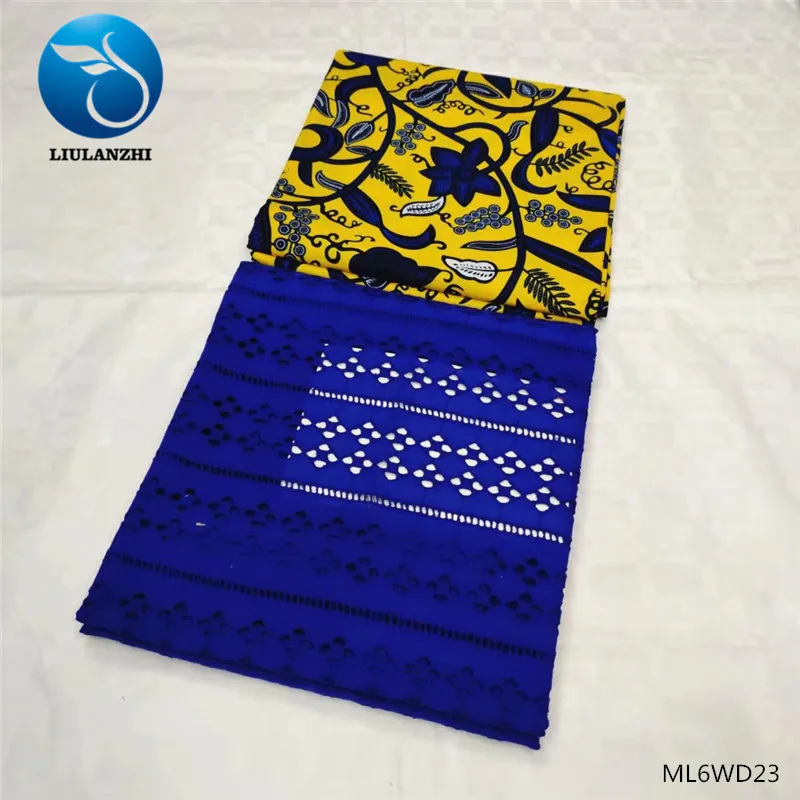 

LIULANZHI Prints Fabric Cotton Ankara Dress Wax 2019 Voile Dry Lace Fabric Cotton 3+2yards ML6WD