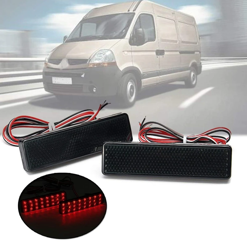 Lens LED Bumper Reflector Tail Lights for Opel Vauxhall Vivaro Movano Nissan Primastar Renault Trafic Master Rake | Автомобили и