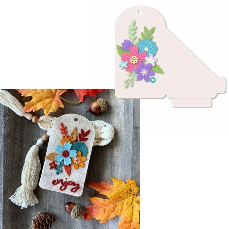

Creative Flower Bag Metal Cutting Dies Tiny Bag With Flower Die Cut For Card Making DIY Decoration New 2019 Emboss Crafts Cards