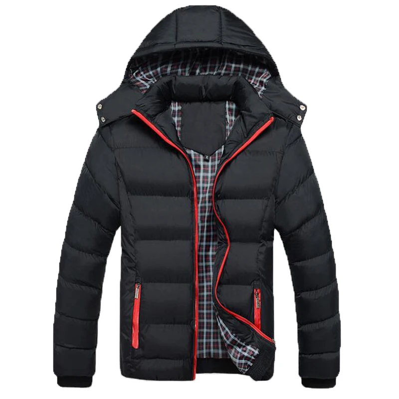 

Winter Jacket Men Hoody Coats Male Hooded Plus Size 5XL Jackets Men Slim Fit Windbreaker Down Parka Casacos De Inverno Slim