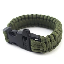 Паракорд семь ядер Парашютная веревка ткачество свисток выживания Аварийный зонтик веревка браслеты спасательный Браслет