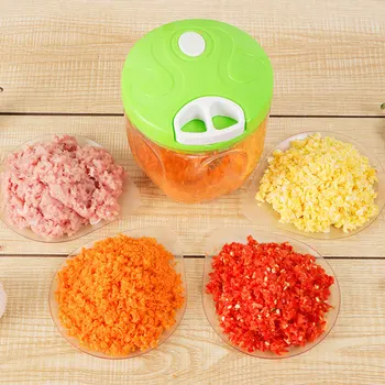 

Manual Food Chopper Manual Food Processor 5 Blades Pull String Multifunction Vegetable Onion Chopper