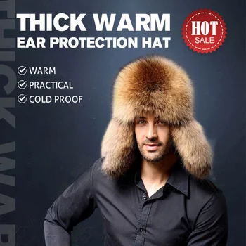

2020 Men's Winter Warm Fur Lamb Leather Russian Cossack Trapper Hats