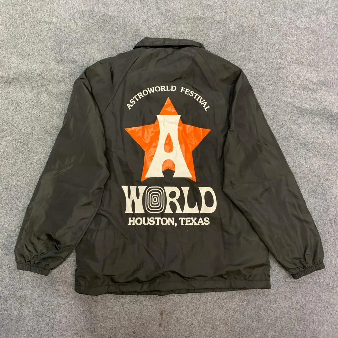 

Travis Scott Astroworld festival Tour Jacket Denim Men Women Bomber Graffiti Streetwear High Quality Hip Hop Astroworld Coats