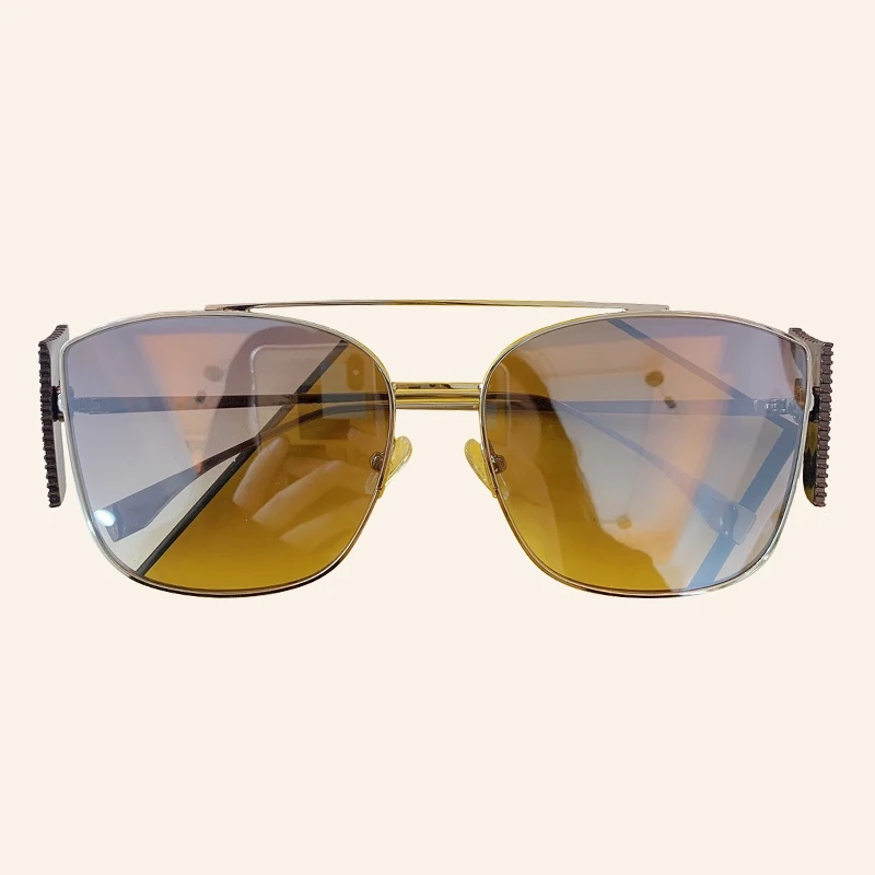 No.5 Sunglasses Женские солнцезащитные очки в стиле ретро, фирменный дизайн, металлическая оправа, женские квадратные солнцезащитные очки UV400 - Цвет линз: No.5 Sunglasses
