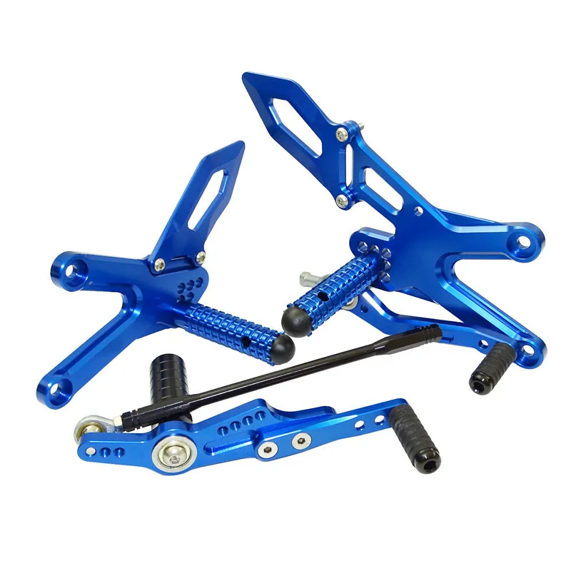 Waase Мотоцикл Регулируемый Rider задние наборы Rearset подставка для ног колышки для Yamaha YZF R1 2009 2010 2011 2012 2013 - Цвет: Blue