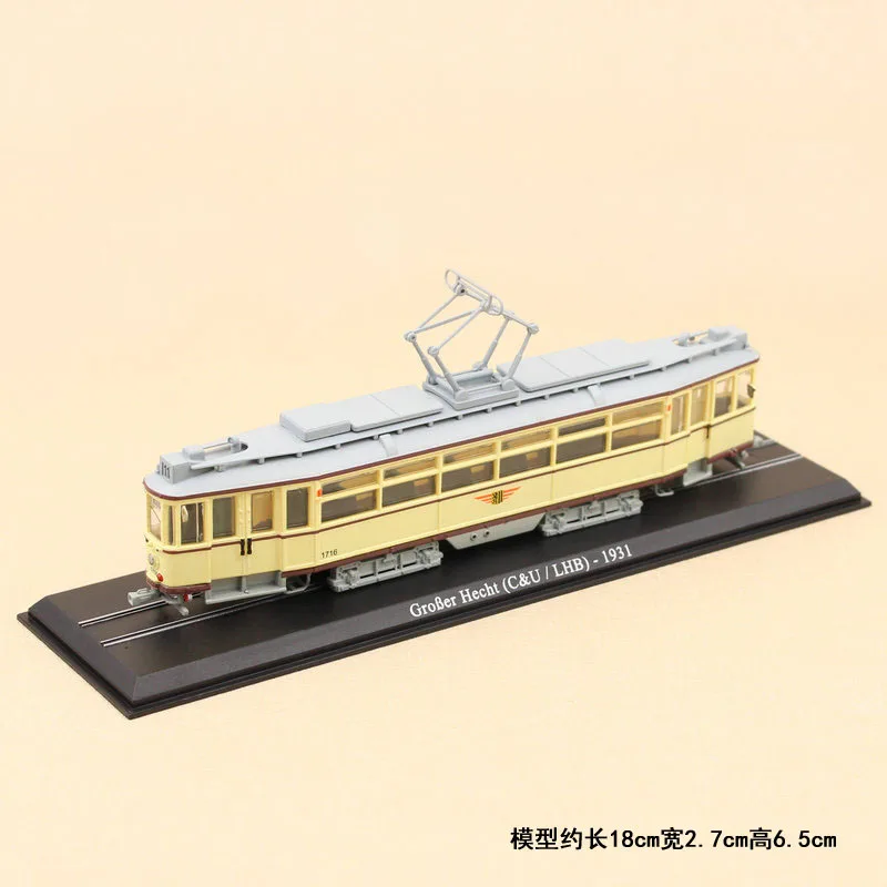Cena Atlas Classic Train Bus 1 87 kolekcja Diecast Trolley modele samochodów samochodzik Alloy Casting Tour tramwaj samochody zabawkowe