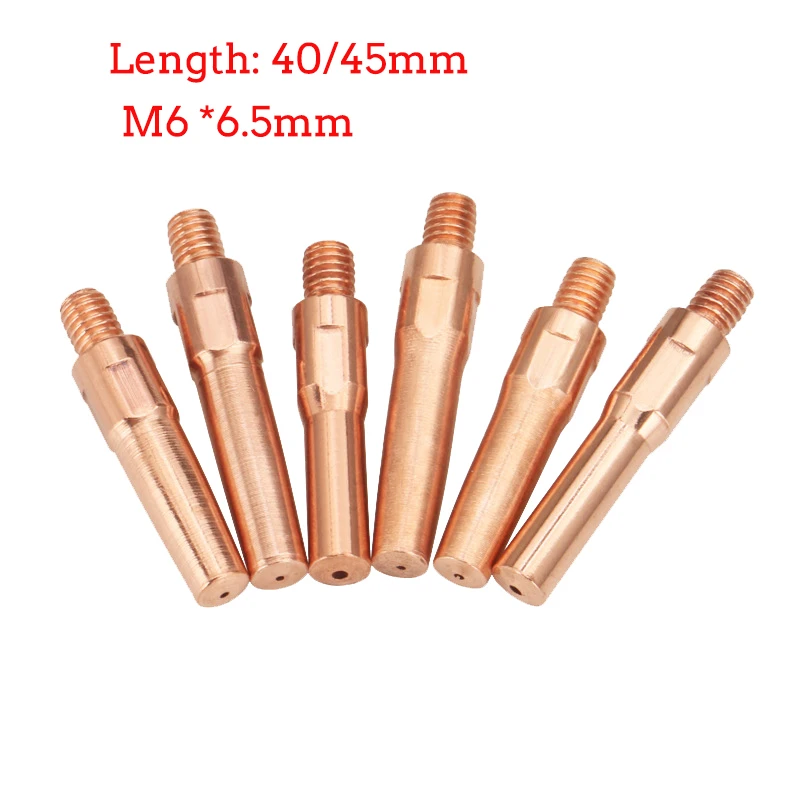 10 Pcs M6x6.5 Welding Nozzle Contact Tips Multipurpose Gas Diffuser Connector Torch Holder Semi-automatic Welding Parts welding electrode holder