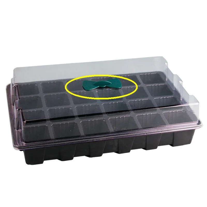 24Hole Seedling Tray Plastic Nursery Pot with Air Hole Lid Garden Plant Grow Box New arrive 2020 | Дом и сад