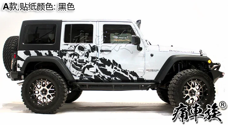 

Car sticker FOR Jeep Wrangler pull flower body side decoration Wrangler modified stickers decals