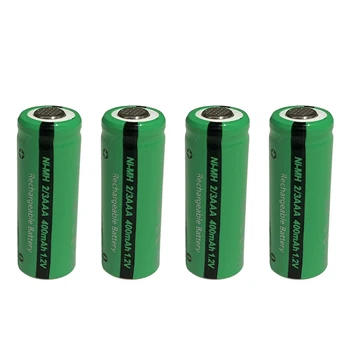 

4/6/8Pcs Ni-MH Rechargeable Battery 2/3AAA 1.2V 400mAh Flat Top Replacement Industrial Battery For Solar Flowers, Remote Control