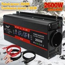 Sine-Wave-Adapter Usb-Power-Inverter Eu-Socket Modified Solar 2000W/2600W 12V/24V Car