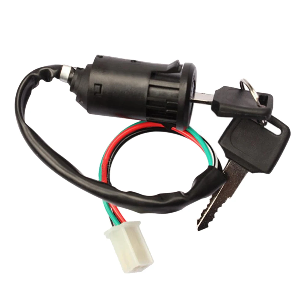 4 Wire Key Ignition Switch Lock For GY6 AYV Scooter Dirt Bike Go Kart 4 Wire Key Ignition Switch Lock For GY6 AYV Scooter Dirt Bike Go Kart