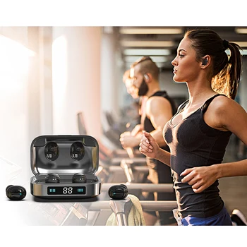 

H01 Bluetooth 5.0 Earphone TWS Wireless Bluetooth Earbuds 9D Stereo Music Touch-Control LED Displa for Huawei Xiaomi