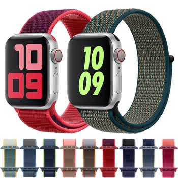 

Strap for Apple Watch band 44 mm 40mm iwatch band 42mm 38mm Breathable Nylon Sport Loop watchband bracelet apple watch 5 4 3 38