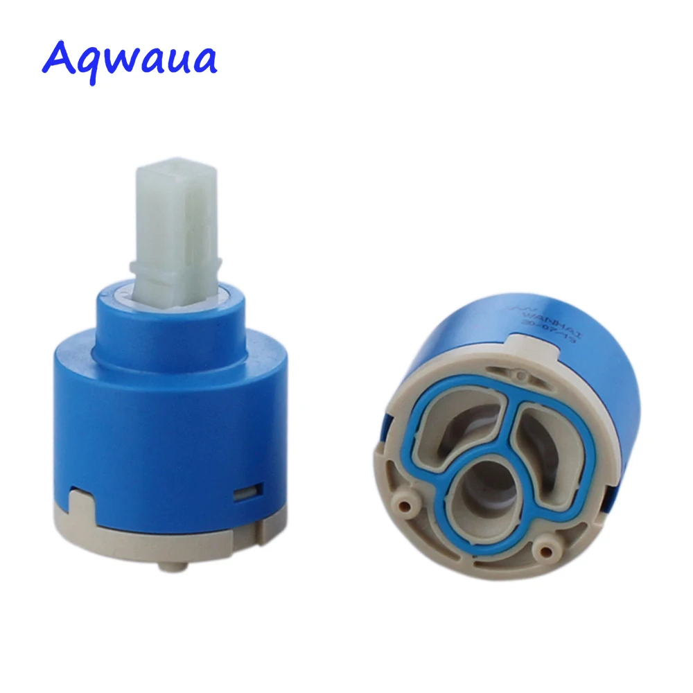 Aqwaua Faucet Valve Core 40mm Standard Ceramic Cartridge without Distributor with Filter Faucet Cartridge Replacement Part
