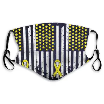 

Bladder Cancer Awareness Flag Active Carbon Filter Mask with PM2.5 Filters 5 Layers of Protection for Unisex