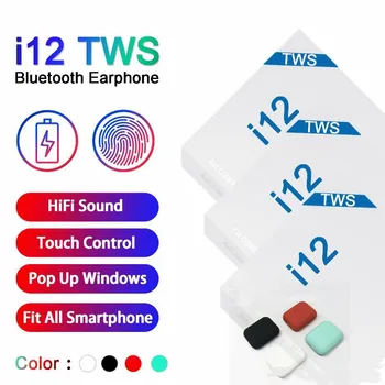 

i12 TWS Touch Key Mini Wireless Earphone Bluetooth 5.0 Headset for samsung xiaomi Iphone PK i11 i9s i10 tws