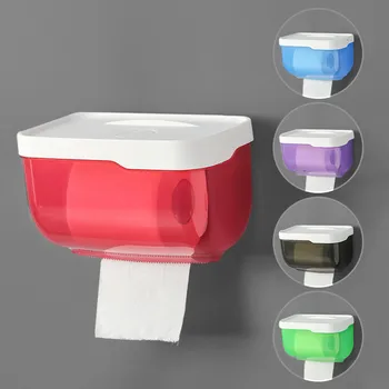 

NEW Waterproof Toilet Paper Holder Mobile-Phone Rack Paper Towel Box Bathroom Phone Storage Shelf Wall Mounted Rack Tissue Box