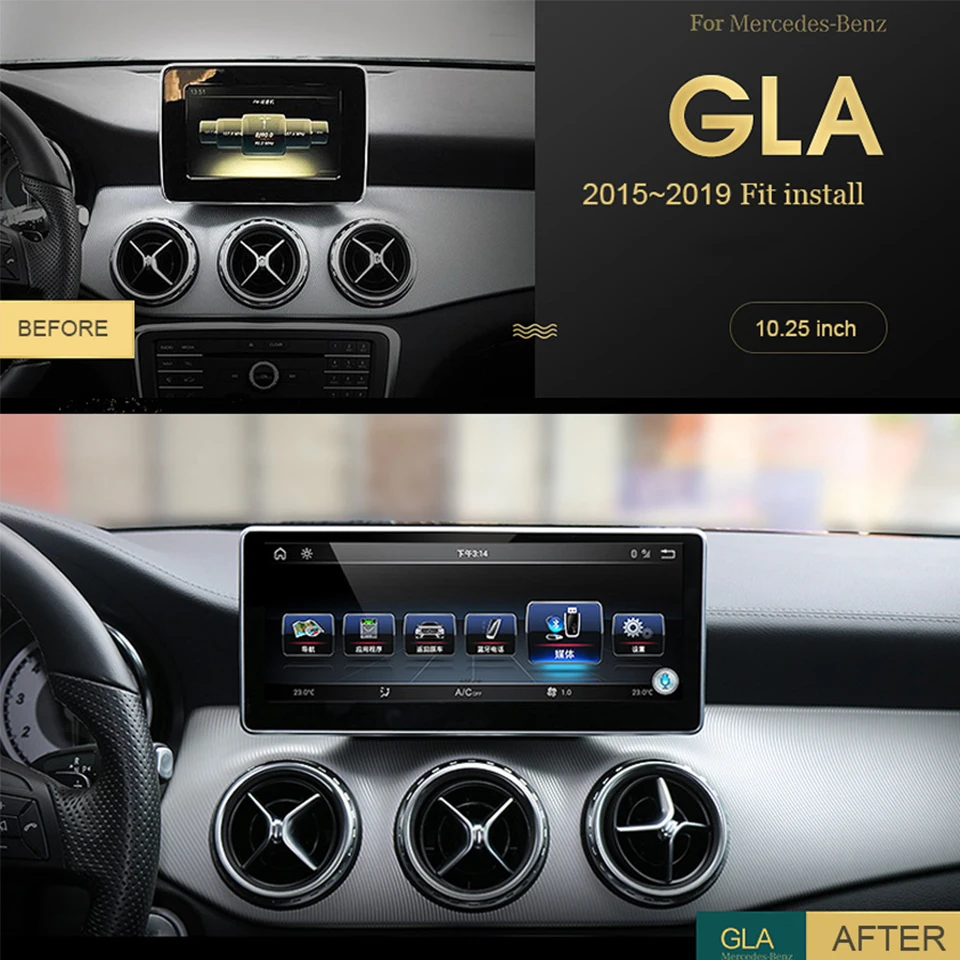 Excellent Car radio Android multimedia player For Mercedes Benz GLA CLA A Class W176 2015~2019 10.25 inch touch screen GPS Carplay 2