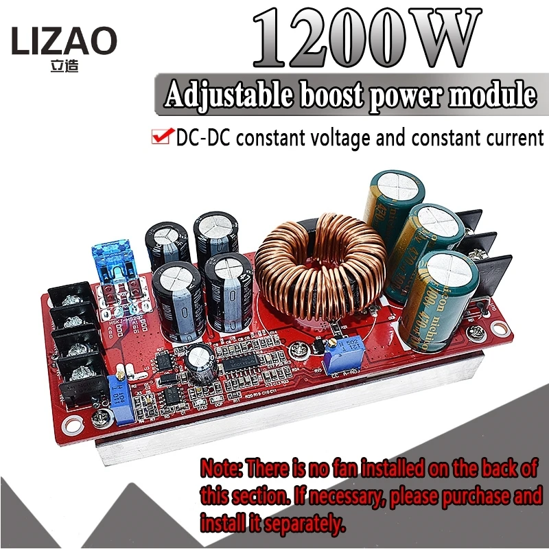 1200W 20A DC-DC boost constant voltage constant current power supply module 
