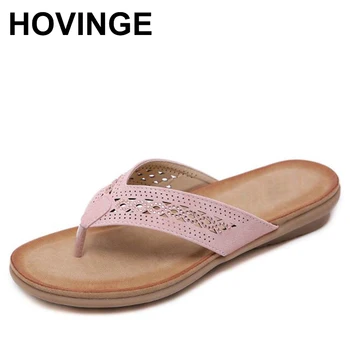 

HOVINGENew Women Flip-Flops Summer Clip Toe Flip Flops Woman Casual Shoes 2020 Flats Female Beach Slippers Ladies Slides Outdoor