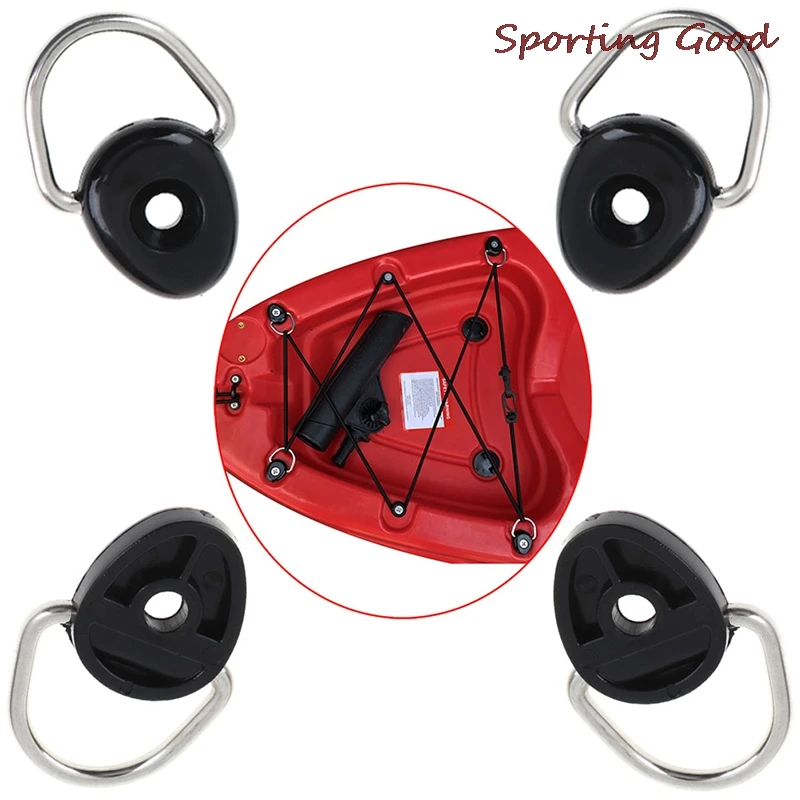4Pcs Loop Buckle Camping Marine D Ring Accessories Tie Down Water Sports Fishing Kayak Canoe Small Rigging Sailing Pivoting