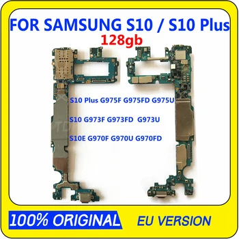 

Original Mainboard for Samsung Galaxy S10 S10 plus Unlocked mainboard G975F G975FD G975U G973F G973FD G973U motherboard 128GB 8G