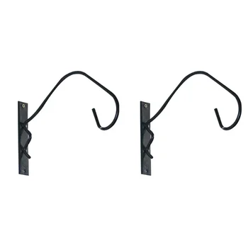 

2PCS Iron Flower Bracket Thickened Rustproof Plant Pot Hanger Metal Plant Hook
